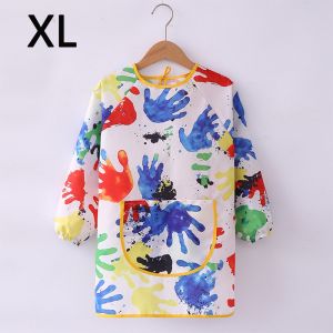 MODERNLUX Polyester Tạp dề vẽ tranh cho trẻ em Trang phục cosplay Chống thấm nước Yếm nghệ thuật Tay áo dài Tạp dề nướng