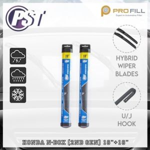 PST Hybrid Wiper Blade Set [Rubber Type] - Honda N-Box (2nd Gen) 2017-22 18"+18"