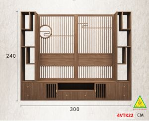 Vách ngăn phòng khách vách ngăn tủ kệ bằng gỗm bình phong tranh 4VTK22 - NỘI THẤT LẮP RÁP VIENDONGADV