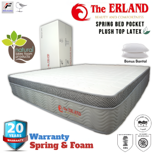 Kasur Spring Bed /Matras Spring Bed Pocket Latex The ERLAND