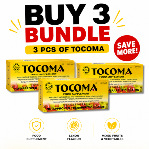 3 BOX Tocoma Colon Cleanser – Helps Relieve Constipation & Bloating|Supports Daily & Better Digestion|Fiber Supplement
