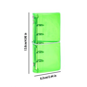 DOHOHO PVC trong suốt Sổ tay có gáy Tự làm có dây thun Hộp đựng thẻ ảnh INS M2.5 Sổ tay rời trang Sinh viên