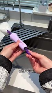 Squeeze Bottle Brush 2 In 1 Cup Brush Long Handle Baby Bottle Brush with Straw Brush Sponge Milk Bottle Cleaning Brush