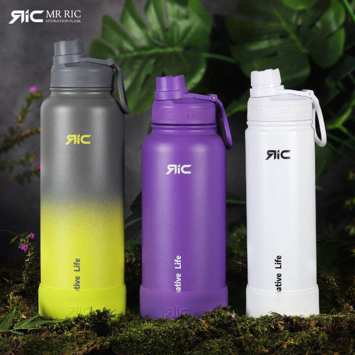 Mr Ric Hydration Flask Spout Lid Wide Mouth Vacuum Leak Proof Stainless ...