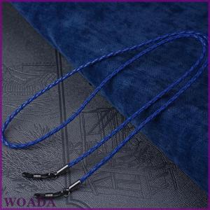 WOADA Dày xoắn kính mát da dây chuỗi Kính bện kính dây buộc dây đeo thể thao ngoài trời không trượt kính phụ kiện