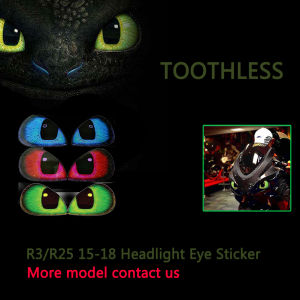 [Ready Stock ] Toothless eyes Headlight Decal Headlamp Sticker Motorcycle Sticker [How to Train Your Dragon] For universal model Bike Name Stickers Rimless Eye Frames Biker Helmet Stickers - Lazada