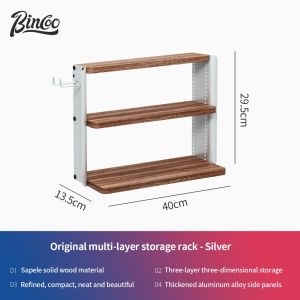 Bincoo dụng cụ cà phê lưu trữ gia dụng cho tủ giá lưu trữ Làm xáo trộn & Phân phối thiết lập đa chức năng hộp đựng phụ kiện quầy bar
