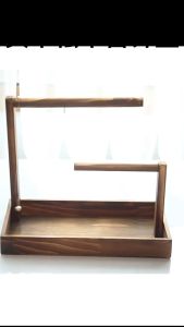 BHQ Wooden Jewelry Organizer Stand Necklace Holder Key Holder Desktop Display Rack Dressing Table Organizer