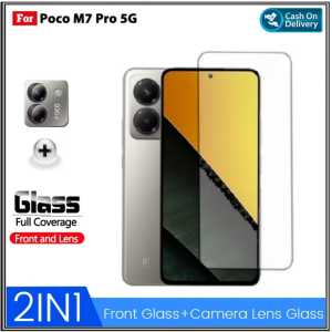 Paket 2in1 Tempered Glass Xiaomi Poco M7 PRO 5G X5 PRO 5G X3 NFC 2020 Anti Gores Kaca Free Anti Gores Camera
