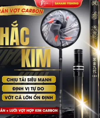 Vợt Cá Carbon Cán Vợt Săn Hàng Hắc Kim Chuyên Câu Đài Câu Đơn PK66