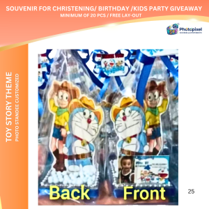 Doraemon and Nobita Inspired Souvenir Customized Personalized Photo standee for Christening Dedication Birthday Baptism Wedding Debut Token of appreciation kids Party Giveaway for ninang and ninong