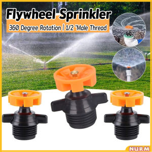 360 Degree Rotating Watering Nozzle 1/2" Male Thread Automatic Rotation Sprinkler Lawn Irrigation Nurm