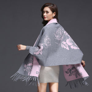 Shawl Cape Jacquard Casual Shawl Scarf Noblewoman Colorfast Atmosphere Fashion Material Fall/winter