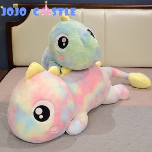 JOJO CASTLE NEW Big Size Rainbow Dinosaur Plush Toy Soft Plush 80/100/120/140cm Stuffed Animal Dinosaur Guaranteed Room Decor Kids Birthday Gift For Kids Girls Boys