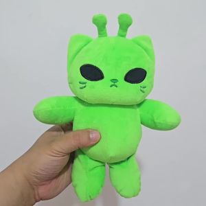 30cm Kawaii Alien Cat Plush Toy Green Doll Cute Soft Stuffed Animal Space Cat Plushie Birthday Christmas Gift for Girl Boy2026