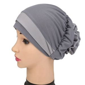 huiheyu chemo head wear for women cancer chemo cap turban for chemo patient Elastic Elegant Headwear Fashion Simple Satin Flower Muslim Hijab Caps Indian Hats Women Headscarf Turban Hat