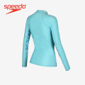 Speedo Women's Swimwear - Asia Fit Womens Printed Long Sleeve Rash Top - Aqua - 8-1352216788. 