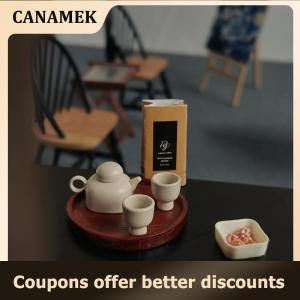 【 CANAMEK 】 1 12 Dollhouse Simulation Teapot Teacup Kit Dollhouse Miniature Kitchen Decoration Toy Dolls House Micro Scene Photo Props