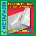 Plastik Lembaran PE Cor Double Layer/ Rol - Lebar 1,5m Tebal 30micron. 