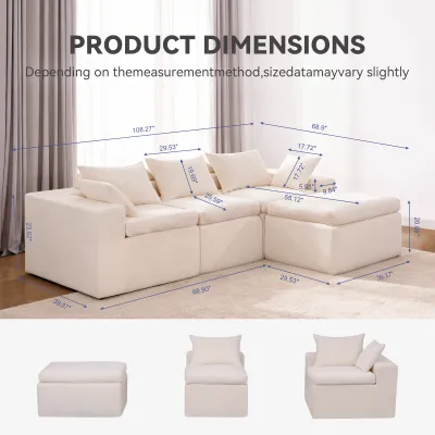 Multi-Functional Cloud Sofa Bed – Foldable & Portable | Compressed Pack | Home & Living Essential