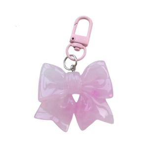 Modern Translucent Ribbon Keychain Colorful Resin Craft Unique Fashion Gifts Ideas for Teens Adults Outfits