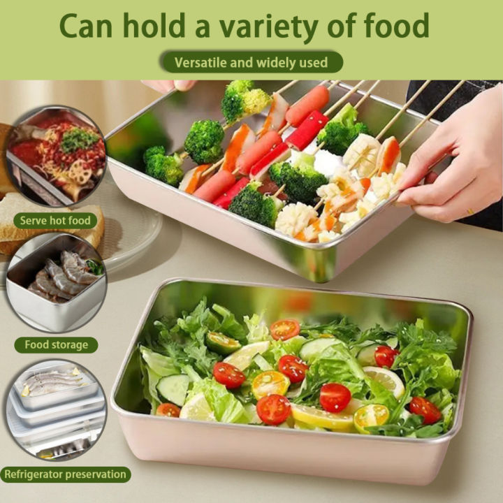 Stainless%20Steel%20fresh-Keeping%20Box%20With%20lid%20Refrigerator%20Storage%20Box%20Steamed%20fish%20Grilled%20Fish%20%20Dish%20fruit%20Plate%E4%BF%9D%E9%B2%9C%E7%9B%92%E5%86%B0%E7%AE%B1%E6%94%B6%E7%BA%B3%E7%9B%92%20-%20Image%202