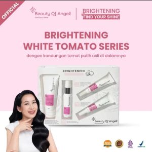 Beauty of Angel PAKET 4 in 1 Brightening With White Tomato Extract Pencerah Kulit Wajah | Day Cream | Night Gel | Face Wash | Face Toner