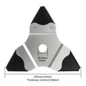 Dual-use Lawn Mower Blades Manganese Steel Triangular Shape Quenched Triangular Blades Replacement Blades Serrated Edge Serrated Blades Lawn Mowing
