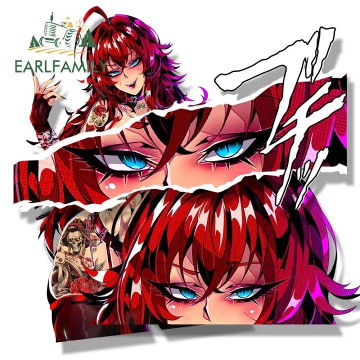 EARLFAMILY สติกเกอร์ติดรถยนต์13ซม. Gyaru Rias Gremory Fanart สติกเกอร์ ...