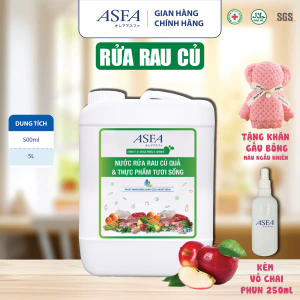Nước Rửa Rau Củ & Thực Phẩm Tươi Sống Khử Khuẩn Khử Mùi ASFA Fruit & Vegetable 5 lít An Toàn 100%