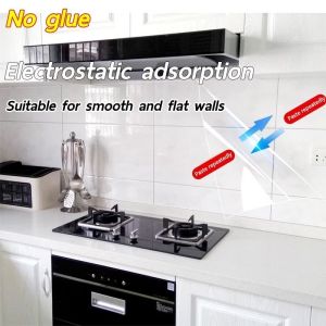 SHK 3mx60cmkitchen wallpaper waterproof Transparent Bathroom Wall Tile Sticker Kitchen Oil Proof