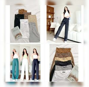 Elegant High-Waist Wide-Leg Full-Length Pants for Women AA