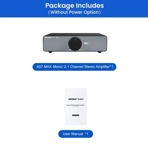 AIYIMA A07 MAX Stereo Power Amplifier TPA3255 Class D Digital Speaker Amp 300Wx2 BTL Audio Amplifier for Passive Speaker