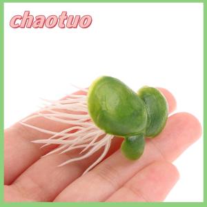chaotuo 18Pcs set Artificial Floating Garden Decoration Water Floating Duckwees Float With Root 3Sizes Leaves For Diy Pond Fish Tank Aquarium Decoration