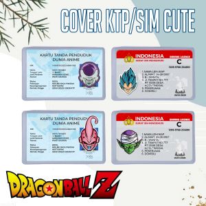 Cover Pelindung Kartu Identitas KTP SIM Karakter DragonBall Vegeta Picolo Frieza Goku Cell MajinBu