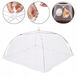 【CANDIES.】ฝาชีครอบอาหาร ฝาครอบอาหารแบบพับได้ มุ้งครอบอาหาร ฝาชีครอบอาหารพับได้ ช่วยป้องกันแมลง และฝุ่นผงได้ดี 4 ขนาด