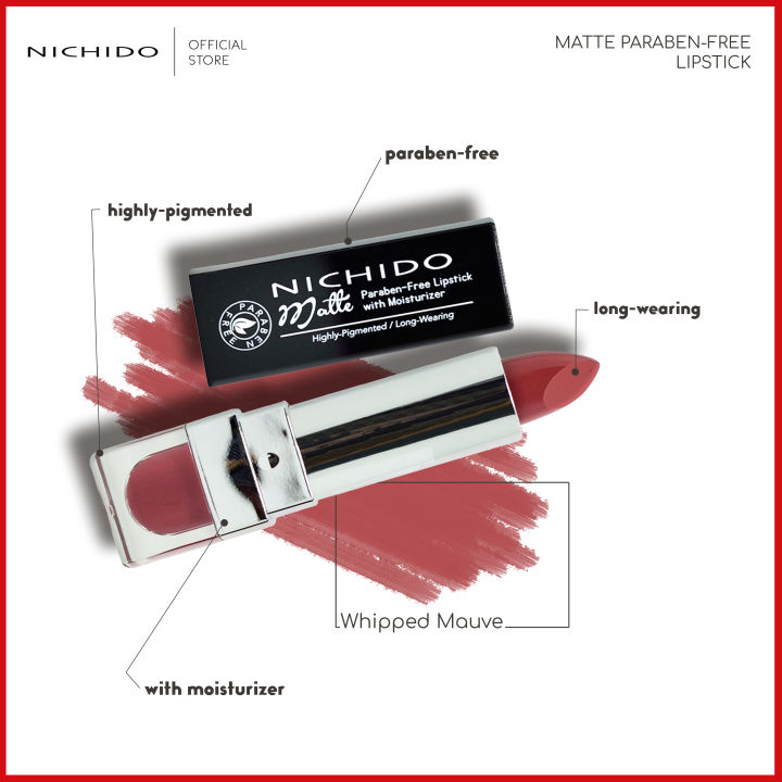 NICHIDO MATTE PARABEN FREE LIPSTICK Whipped Mauve Lazada PH NICHIDO MATTE PARABEN FREE LIPSTICK Whipped Mauve Lazada PH