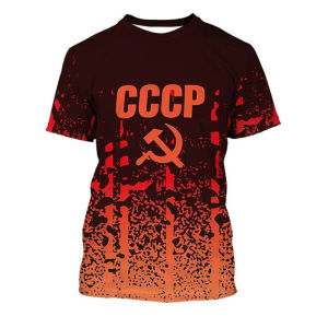 National Flag 3d Printed T-shirt For Mens Soviet Republic Pattern Short Sleeved T Shirt Casual O-Neck Pullover Oversized Tees