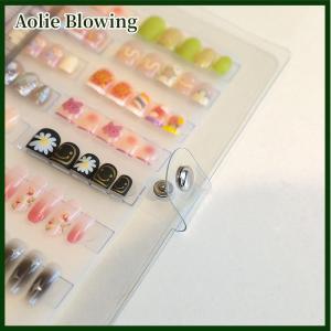 Aolie Nail Art Piece Storage Book Large Capacity Exhibition Photo Album Card Clip Display Board DIY Simple Album Storage Book