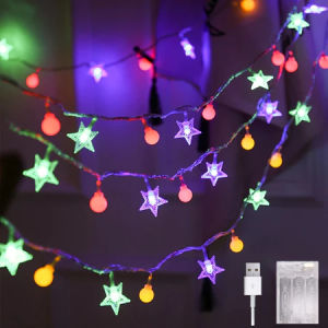 Fairy Light LED Ball String Light Battery Operated String Light Outdoor Light for Wedding Halloween Garden Room Decor