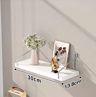 Wall-Mounted Shelf Floating Wall Shelf Wood Free Punching 30/40/60cm Storage Shelves Suitable For Storage And Home Decor