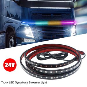 12/24V Colorful Warning Light Horse Race LED Light Guide Strip Decorative Light Car Light Strip Streamer Light Car