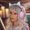 Bluetooth Paint Headset Wireless Micro -hole Headset LED Stereo Bass High Fidelity Sound Sound Stereo Cat Gradient Warna. 