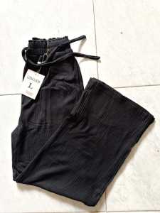 Z E E N Celana Wanita Panjang Kulot Rib Bahan Rib Knit Homeware | Celana Knit Import