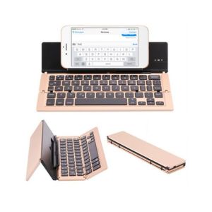 Bluetooth Folding Keyboard Three-system Mobile Phone Tablet PC Aluminum Alloy Folding Keyboard Wireless Keyboard