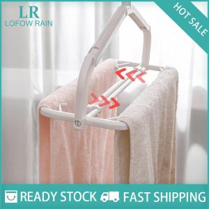 LF Wholesale✨Flash Sale ✨ Nhựa quần áo móc áo với clip tiết kiệm không gian Khả năng mở rộng T-SHIRT váy áo Khăn Phụ Kiện Móc áo cho nhà tủ quần áo ban công