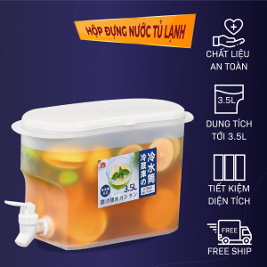 Bình Đựng Nước Có Vòi Cao Cấp Dung Tích 3.5L Đựng Nước Trái Cây Detox Đựng Trà Sữa