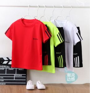 ชุดกีฬาเด็กเด็กชาย เสื้อผ้าเด็กโต เสื้อคอกลม ชุดเซ็ทเด็กชาย