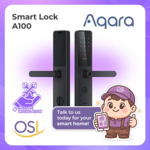 【FREE NFC CARD + INSTALLATION】AQARA Smart Door Lock A100 Zigbee (Include Installation) - Fingerprint Reader Configurable Passwords Ecosystems: Google Home Apple HomeKit - Global Version - 2 Years Warranty