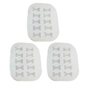 3pcs High Temperatures Resistant Silicone Molds for Pet Themed Cats Paws/Bone Shape Chocolate Baking Mould
